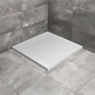 Cadita dus compozit patrata Radaway Teos C 100x100 cm alb