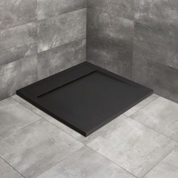 Cadita dus compozit patrata Radaway Teos C 90x90 cm negru