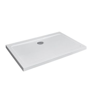 Cadita dus dreptunghiulara Radaway Doros D 100x80 cm acril alb