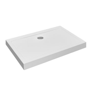 Cadita dus dreptunghiulara Radaway Doros D Compact 110x80 cm acril alb