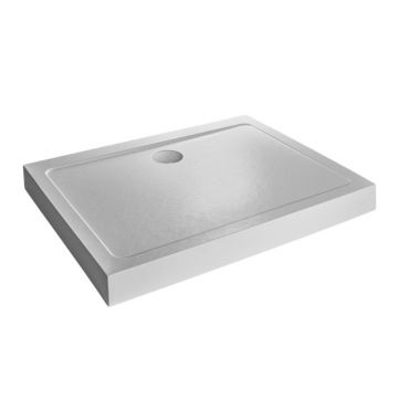 Cadita dus dreptunghiulara Radaway Doros D Compact Stone 100x80 cm acril alb