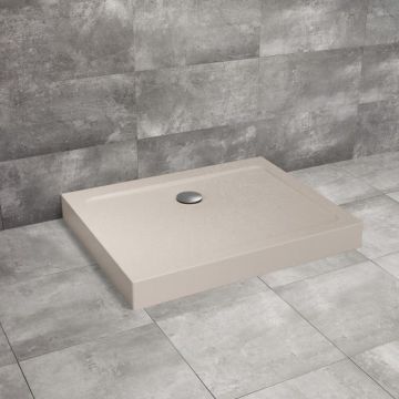 Cadita dus dreptunghiulara Radaway Doros D Compact Stone 110x90 cm acril casmir