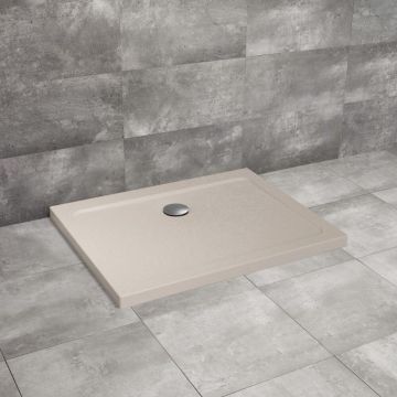 Cadita dus dreptunghiulara Radaway Doros D Stone 120x90 cm acril casmir