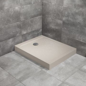 Cadita dus dreptunghiulara Radaway Doros F Compact Stone 100x70 cm acril casmir