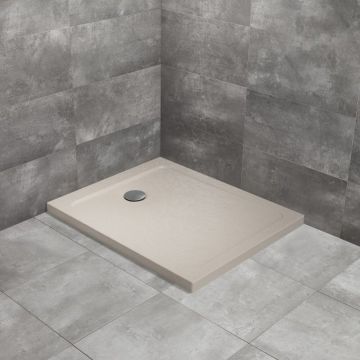 Cadita dus dreptunghiulara Radaway Doros F Stone 150x90 cm acril casmir