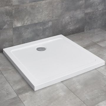Cadita dus patrata Radaway Doros C 80x80 cm acril alb