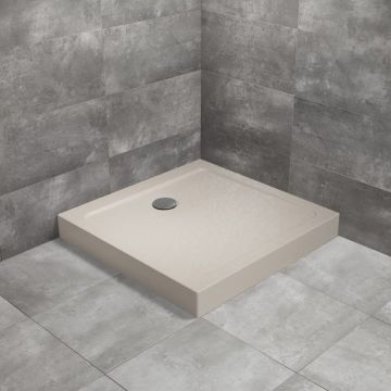 Cadita dus patrata Radaway Doros C Compact Stone 90x90 cm acril casmir