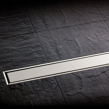 Set rigola pentru dus plus capac Kessel Linearis Compact 75 cm inox cu sita de par si clapeta multistop