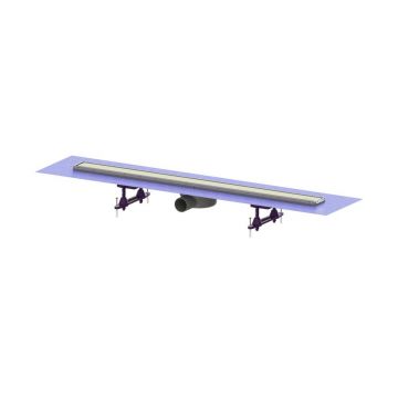 Set rigola pentru dus plus capac Kessel Linearis Compact 95 cm inox cu sita de par si clapeta multistop