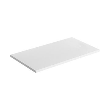 Cadita de dus compozit Omnires AquaRock M+ dreptunghiulara alb mat 80x160 cm