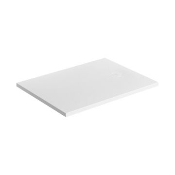 Cadita de dus compozit Omnires AquaRock M+ dreptunghiulara alb mat 90x120 cm