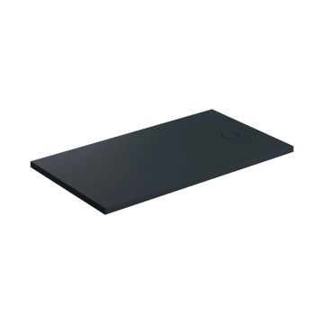 Cadita de dus compozit Omnires AquaRock M+ dreptunghiulara negru lava mat 80x160 cm