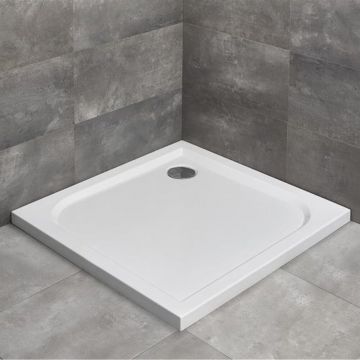 Cadita dus acril patrata Radaway Delos C 80x80 cm alb