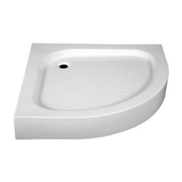 Cadita dus acril semirotunda Radaway Tinos A Compact 80x80 cm alb