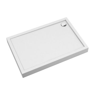 Cadita dus dreptunghiulara  Omnires Camden alb  80x100 cm