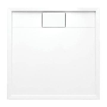 Cadita dus patrata din acril Omnires Brooklyn alb  90x90 cm