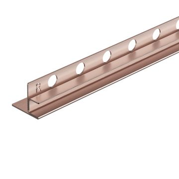 Profil inclinat dreapta pentru sticla Balneo Floor Strips 120 cm finisaj cupru periat