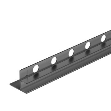 Profil inclinat stanga pentru sticla Balneo Floor Strips 120 cm finisaj Gun Metal mat