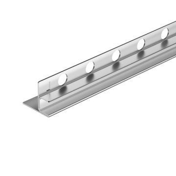 Profil inclinat stanga pentru sticla Balneo Floor Strips 120 cm finisaj inox periat
