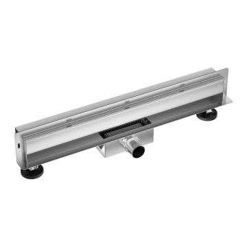 Set rigola dus plus capac Balneo W-Drain Next finisaj inox 60 cm scurgere la perete
