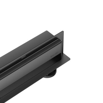 Set rigola dus plus capac Balneo W-Drain Next finisaj negru mat 60 cm scurgere la perete
