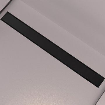 Set rigola dus plus capac Wirquin Linear finisaj negru mat 60 cm