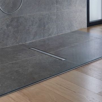 Set rigola dus plus capac Wirquin Venisio Slim finisaj inox 30 cm