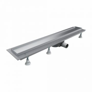 Set rigola pentru dus cu capac faiantabil Omnires Lowfix 60 cm argintiu