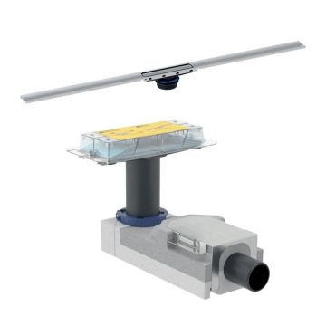 Set rigola pentru dus Geberit 90-220 mm plus capac CleanLine30 30-90 cm metal lucios