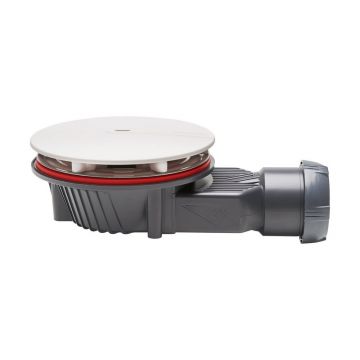 Sifon pentru cadita de dus Wirquin Slim+ cu capac alb mat